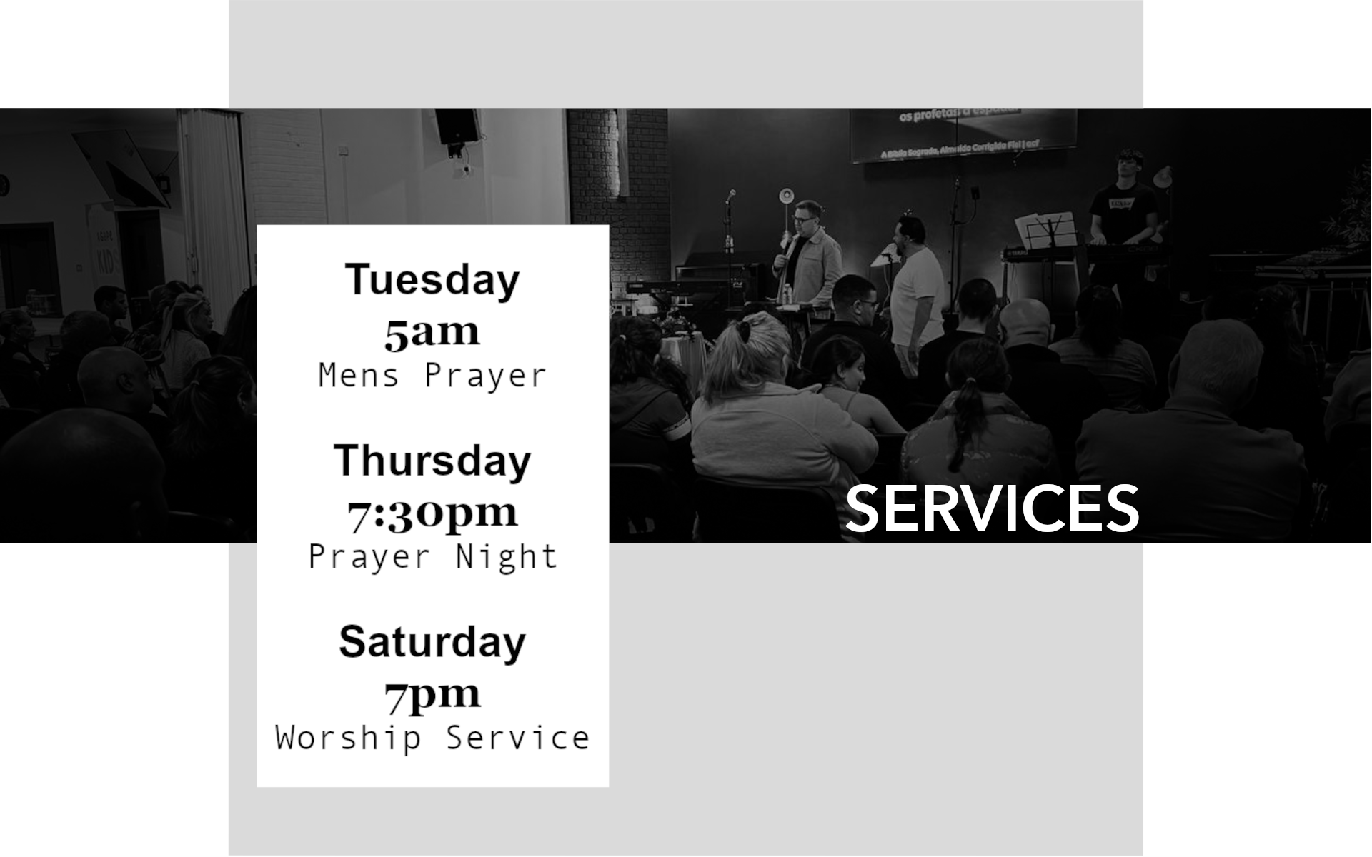 Service information banner